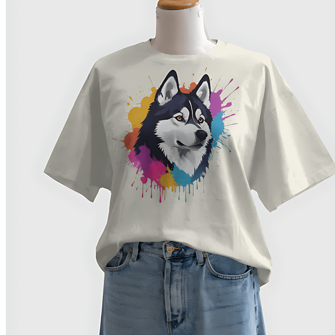 Artistic Howl – Husky Graphic T-Shirt