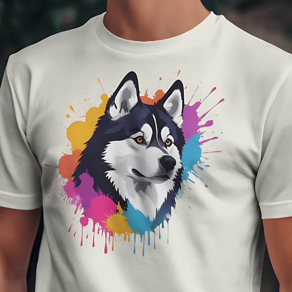 Artistic Howl – Husky Graphic T-Shirt